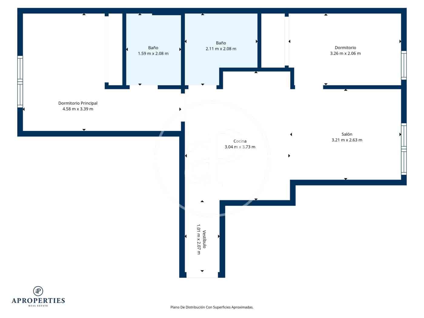 2 quarto Apartamento para arrendar em Madrid cidade - 2 100 € (Ref: 9543634)