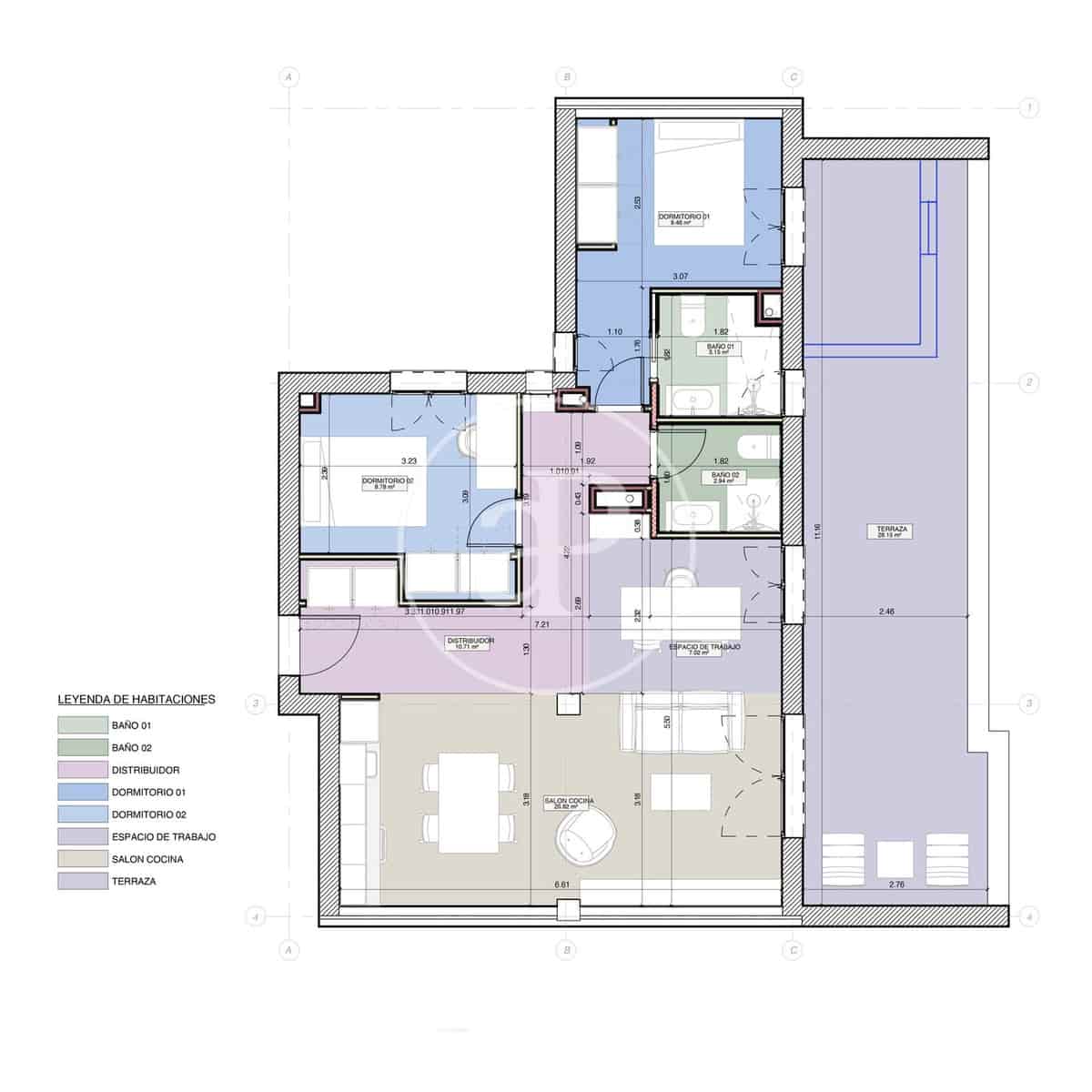 2 soveværelse Penthouse til salg i Madrid by - € 1.190.000 (Ref: 9582952)