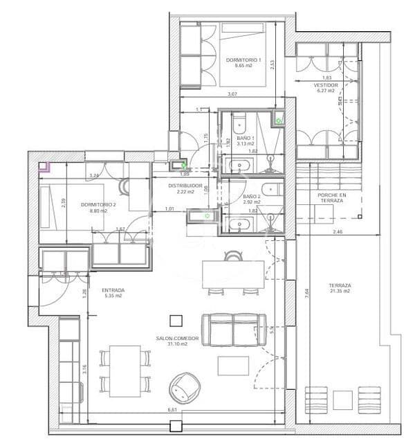2 soverom Penthouse til salgs i Madrid by - € 990 000 (Ref: 9582952)
