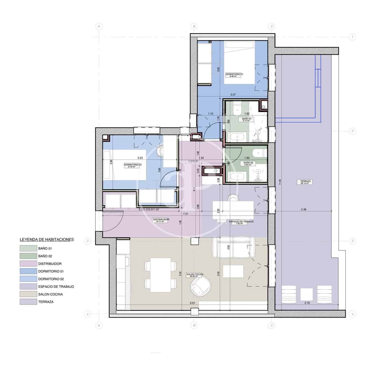 2 soverom Penthouse til salgs i Madrid by - € 990 000 (Ref: 9582952)