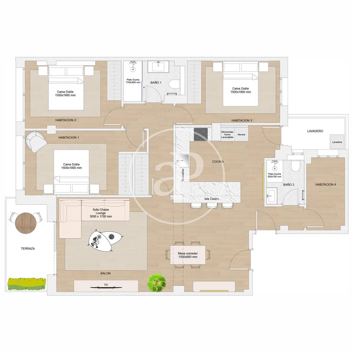 4 makuuhuone Huoneisto myytävänä paikassa Madrid kaupunki - 1 150 000 € (Ref: 9599555)