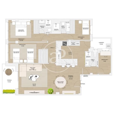 4 slaapkamer Appartement te koop in Guindalera, Madrid stad - € 1.150.000 (Ref: 9599555)