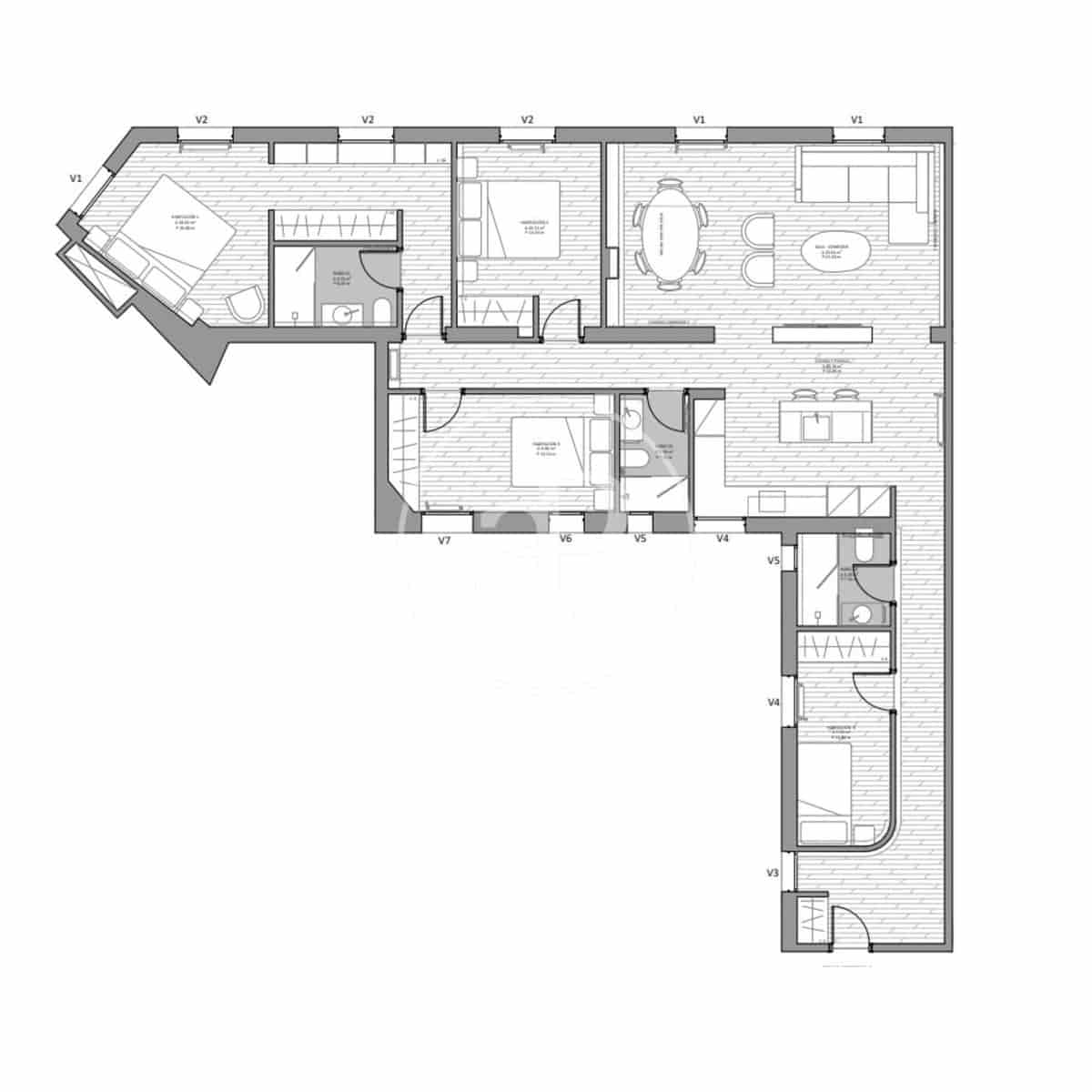 4 Zimmer Apartment zu verkaufen in Madrid Stadt - 1.160.000 € (Ref: 9608081)