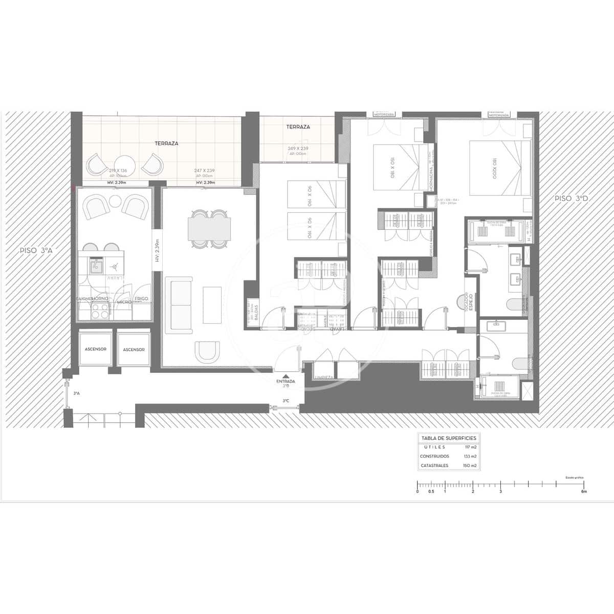 3 soveværelse Lejlighed til salg i Madrid by - € 1.989.000 (Ref: 9608082)
