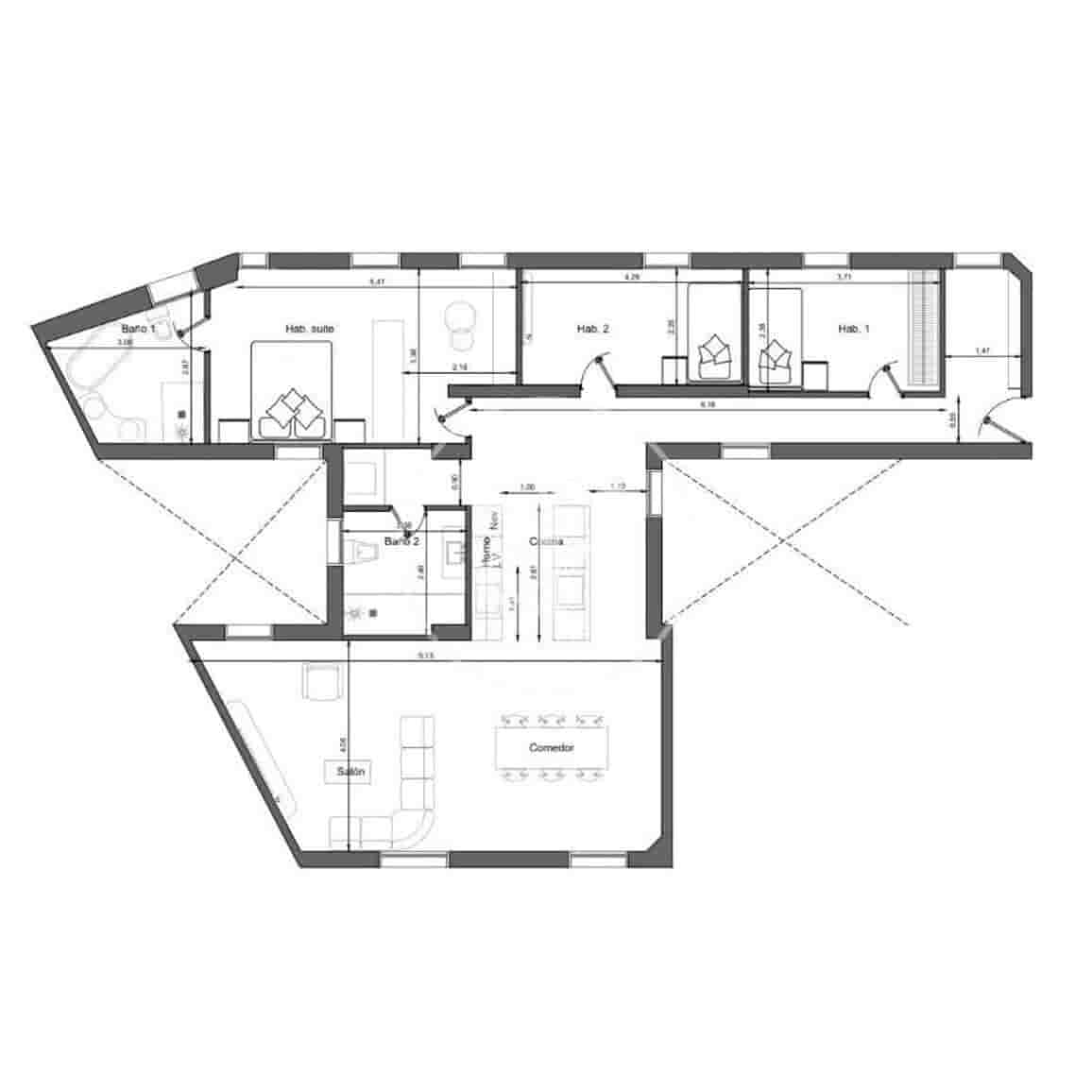 3 quarto Apartamento para venda em Madrid cidade - 1 195 000 € (Ref: 9630356)