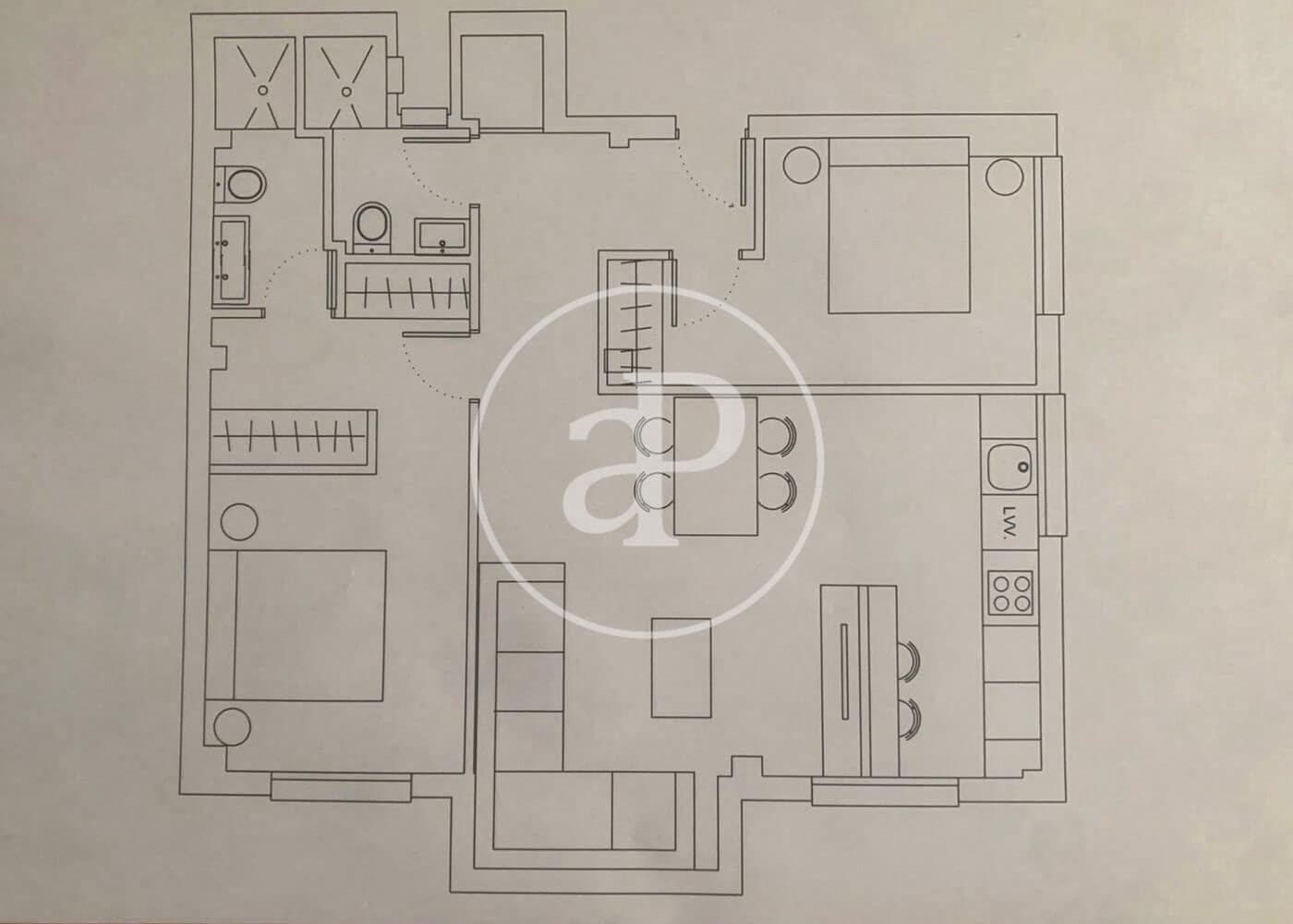 2 Zimmer Apartment zu vermieten in Madrid Stadt - 2.200 € (Ref: 9648132)