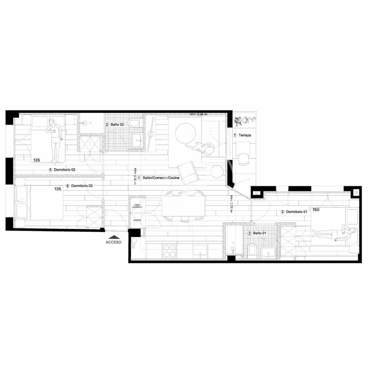 3 makuuhuone Huoneisto myytävänä paikassa Madrid kaupunki - 319 000 € (Ref: 9674229)