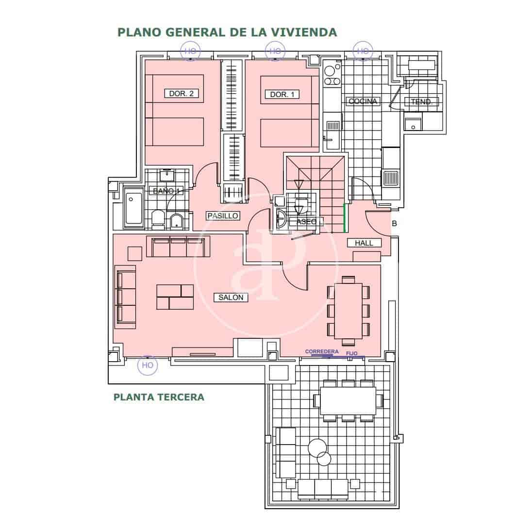 Apartamento de 3 habitaciones en Madrid ciudad en venta con piscina - 1.486.000 € (Ref: 9677751)