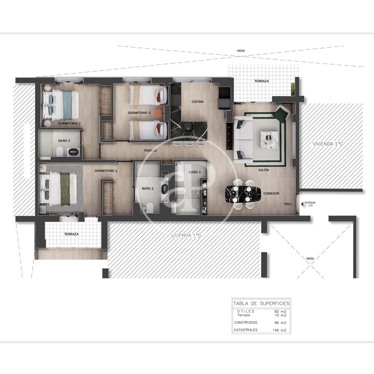 3 sypialnia Apartament na sprzedaż w Miasto Madryt - 1 919 000 € (Ref: 9695363)