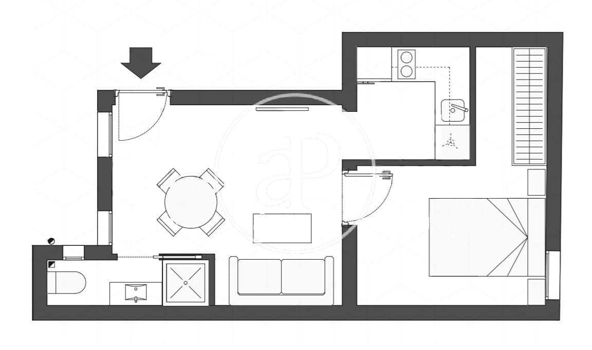 1 bedroom Apartment for rent in Madrid city - € 1,200 (Ref: 9698841)