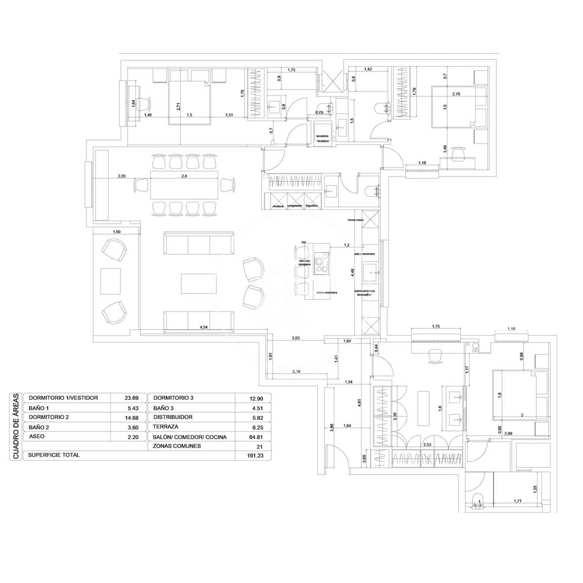3 sovrum Lägenhet till salu i Madrid stad - 2 900 000 € (Ref: 9719972)