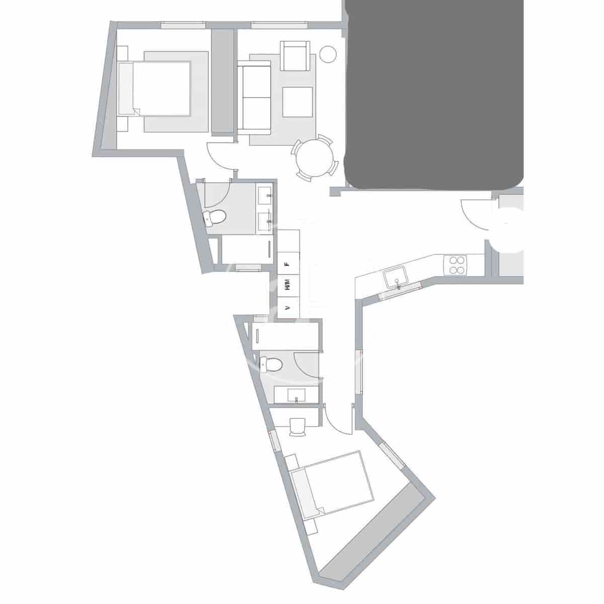 2 soveværelse Lejlighed til salg i Madrid by - € 1.050.000 (Ref: 9732131)