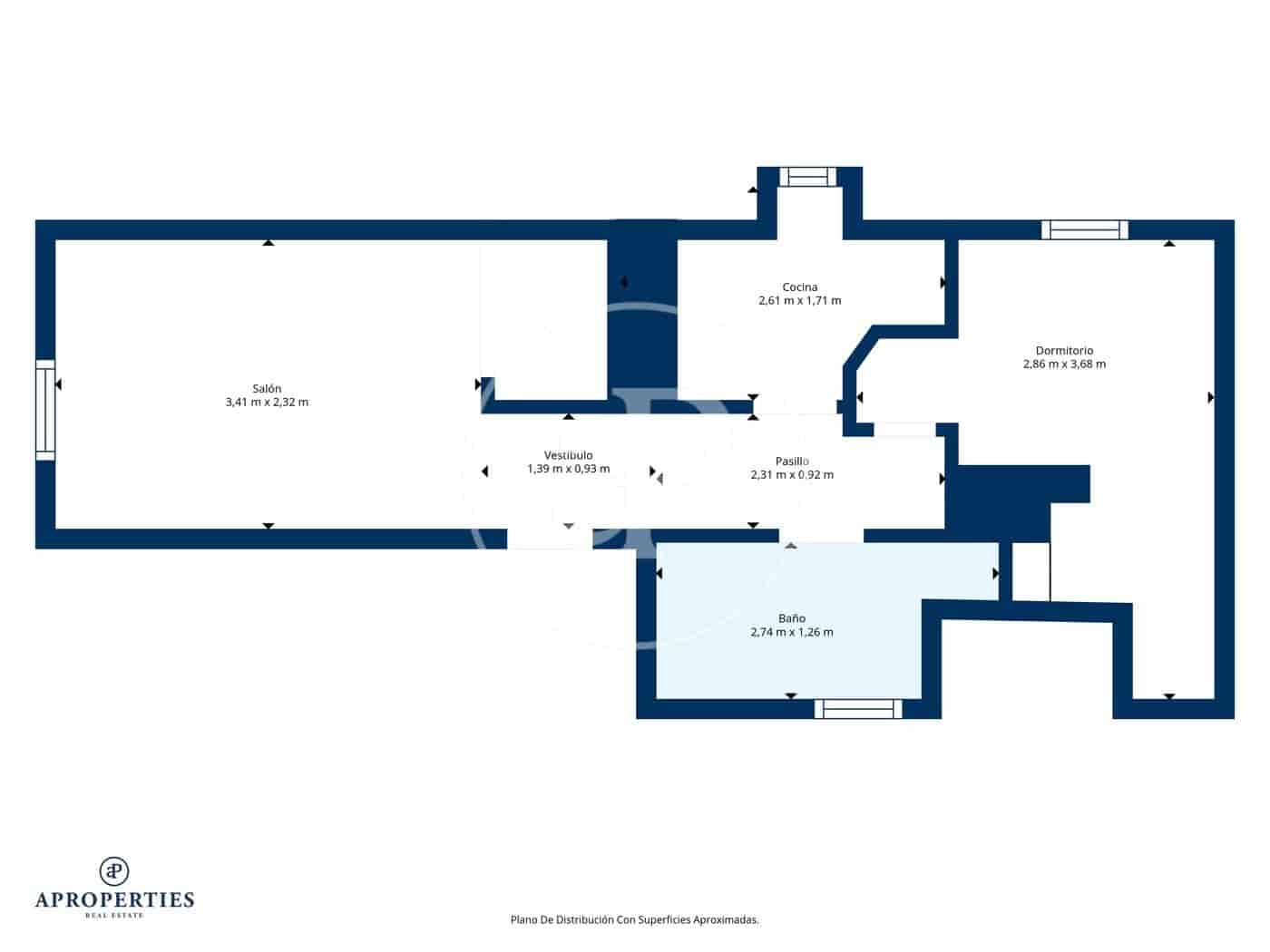 1 soverom Leilighet til salgs i Madrid by - € 459 000 (Ref: 9752041)