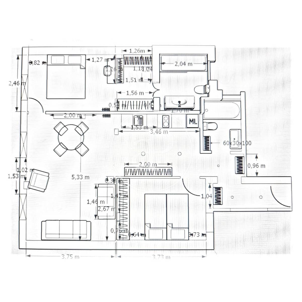 2 makuuhuone Huoneisto myytävänä paikassa Madrid kaupunki - 880 000 € (Ref: 9778153)