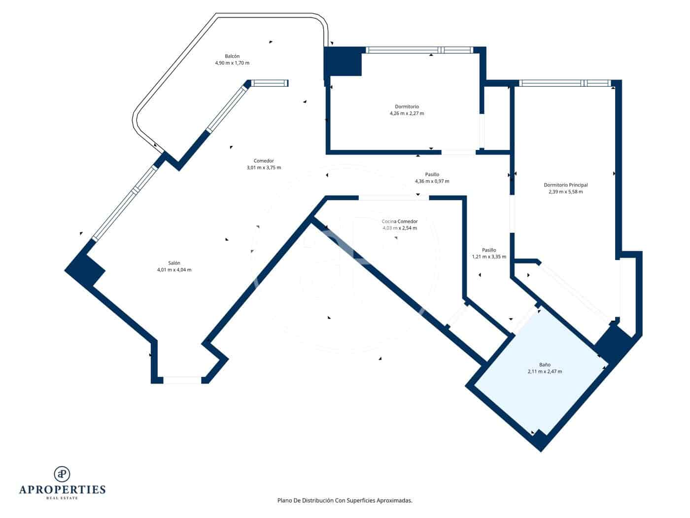 2 soveværelse Lejlighed til leje i Madrid by - € 3.750 (Ref: 9780571)