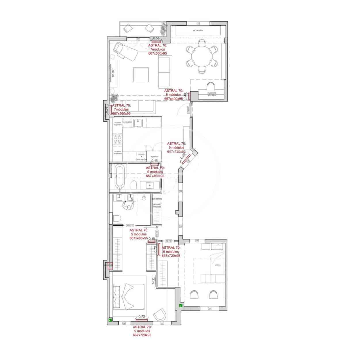 2 camera da letto Appartamento in vendita in Madrid citta - 1.345.000 € (Rif: 9783250)