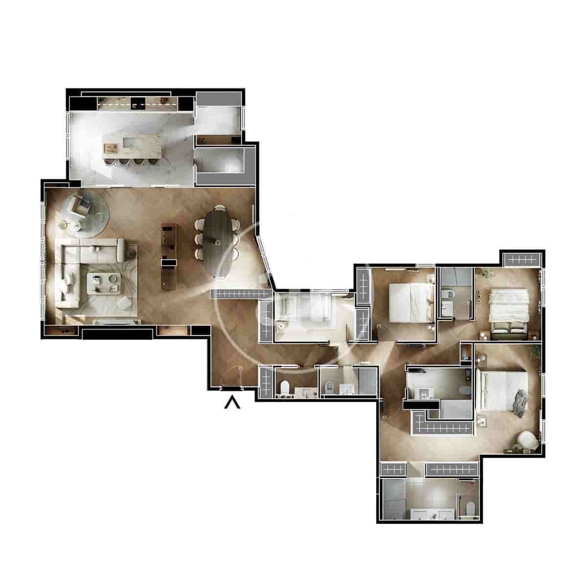 4 chambre Appartement à vendre à Madrid ville - 2 590 000 € (Ref: 9788408)