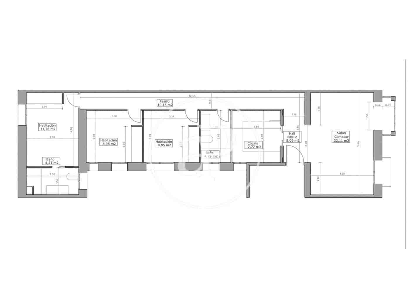 3 soveværelse Lejlighed til leje i Madrid by - € 3.500 (Ref: 9794645)