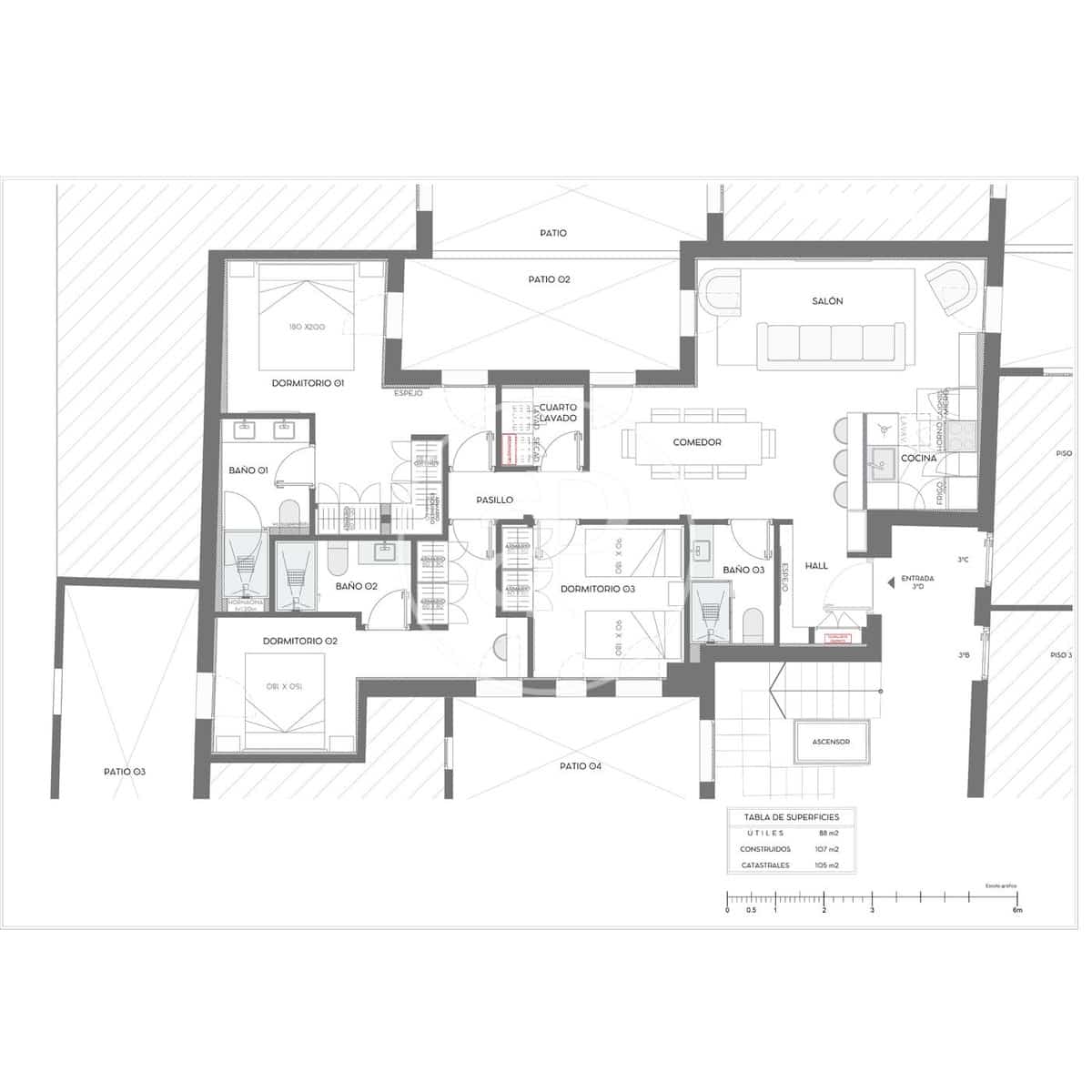 Apartamento de 3 habitaciones en Madrid ciudad en venta - 1.449.000 € (Ref: 9806489)