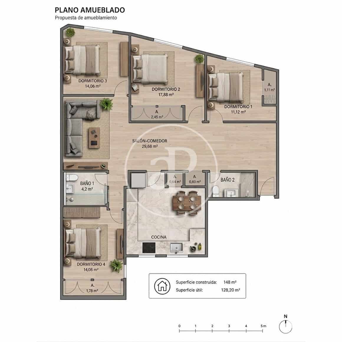 4 Zimmer Apartment zu verkaufen in Madrid Stadt - 980.000 € (Ref: 9818244)