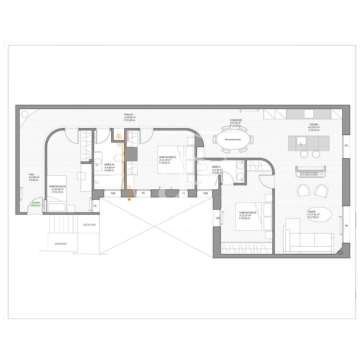 3 soverom Leilighet til salgs i Madrid by - € 1 040 000 (Ref: 9820528)