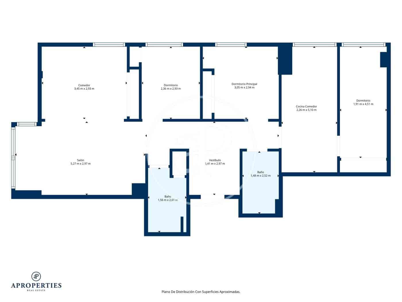 Appartement de 3 chambres à louer à Madrid ville - 2 800 € (Ref: 9822942)