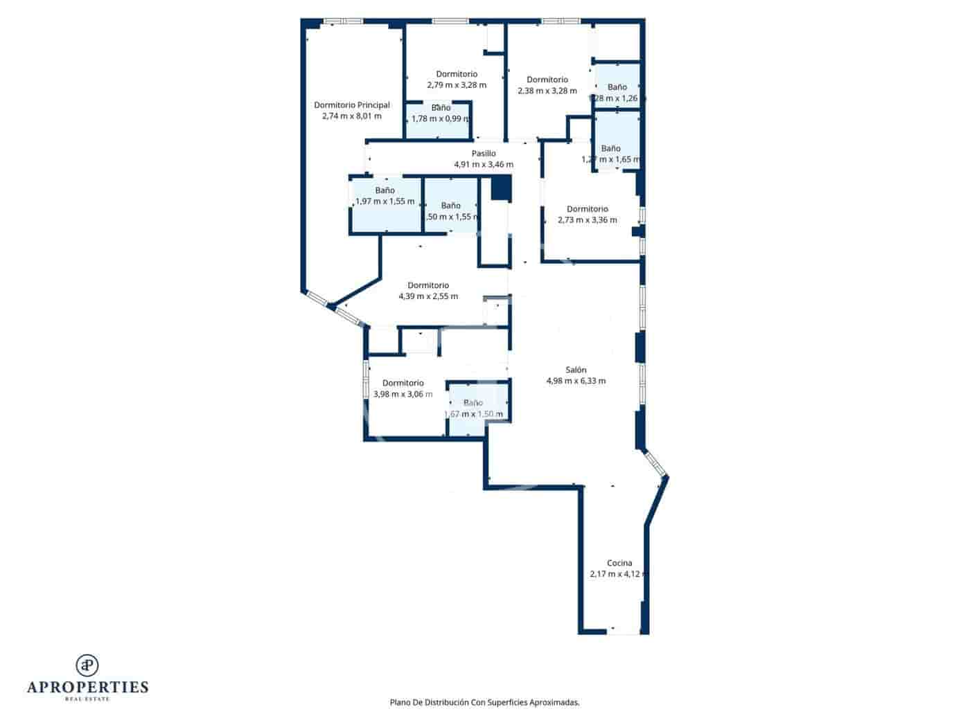 6 bedroom Apartment for sale in Madrid city - € 1,200,000 (Ref: 9846245)