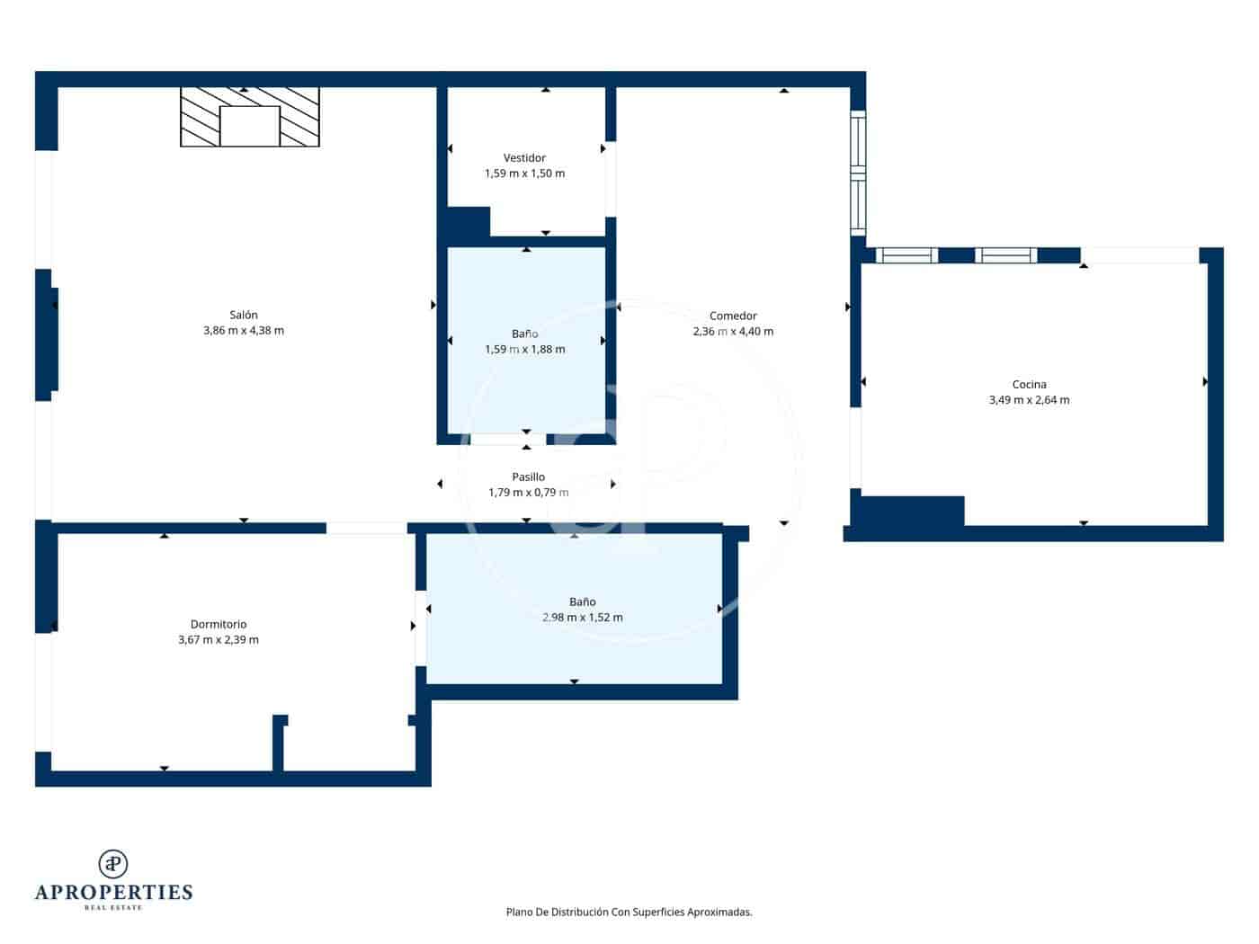 Apartamento de 1 habitación en Madrid ciudad en alquiler - 2.400 € (Ref: 9846249)