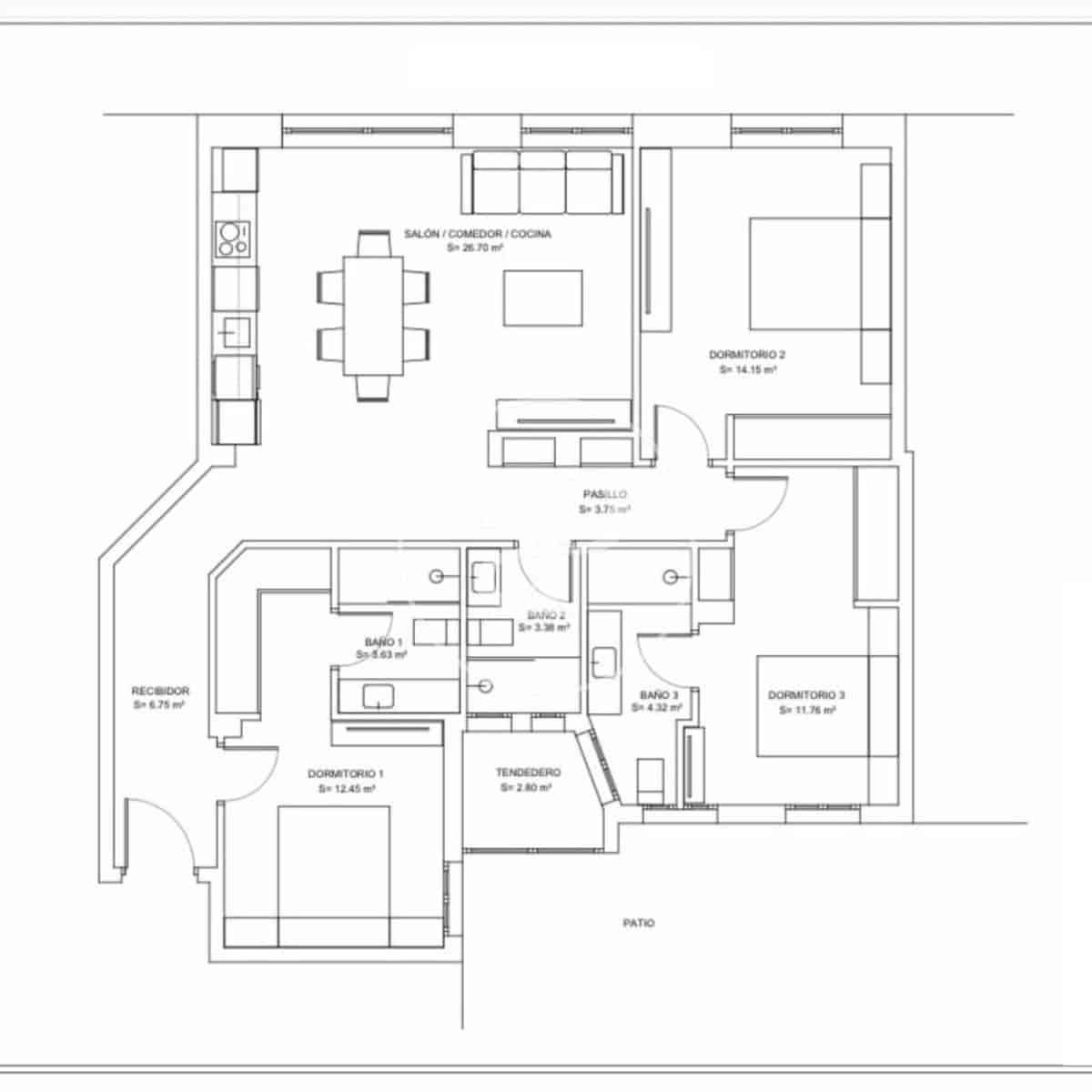 3 bedroom Apartment for sale in Madrid city - € 849,000 (Ref: 9851767)