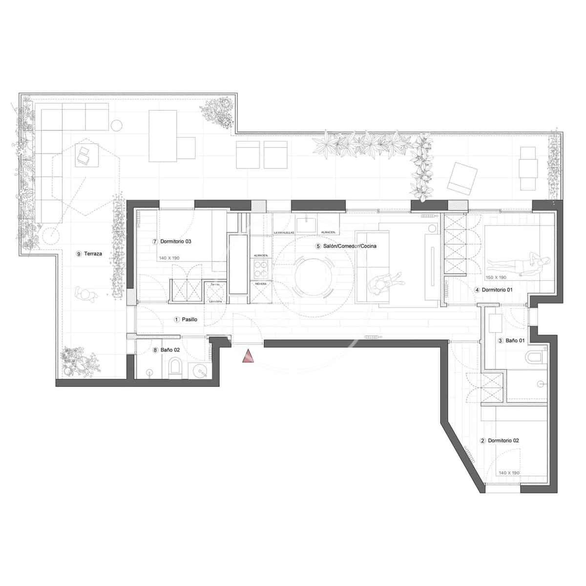 3 chambre Appartement à vendre à Madrid ville - 860 000 € (Ref: 9851774)