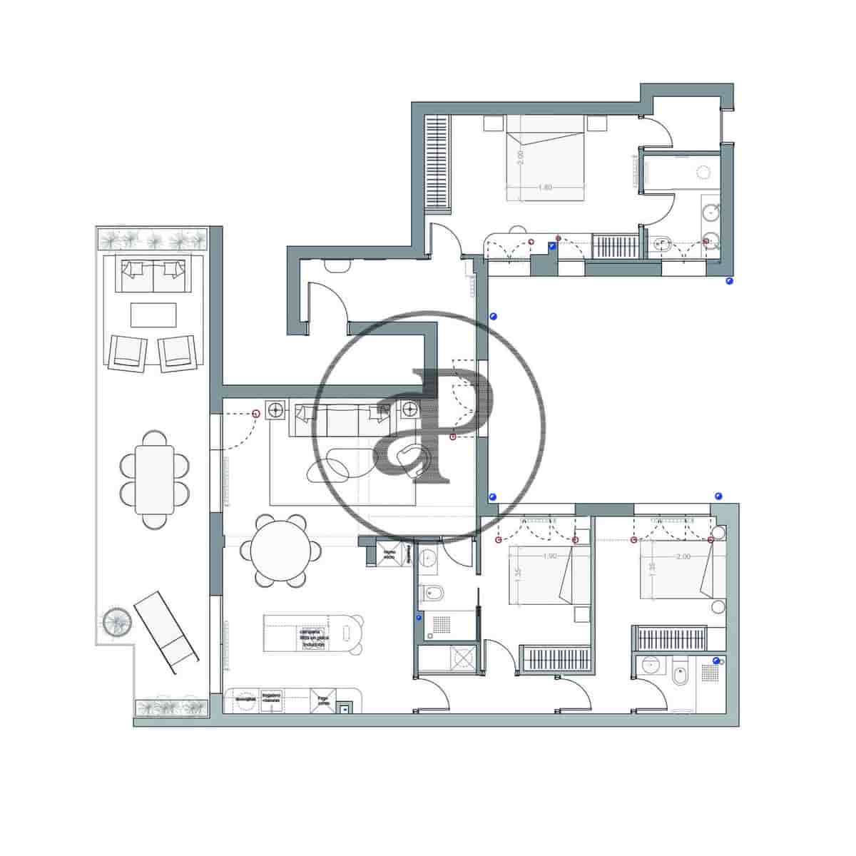 3 soveværelse Lejlighed til salg i Madrid by - € 2.300.000 (Ref: 9855473)