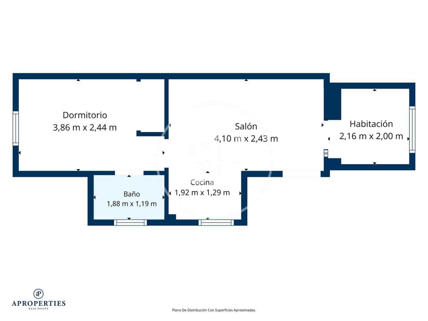 2 soveværelse Lejlighed til salg i Madrid by - € 365.000 (Ref: 9876448)