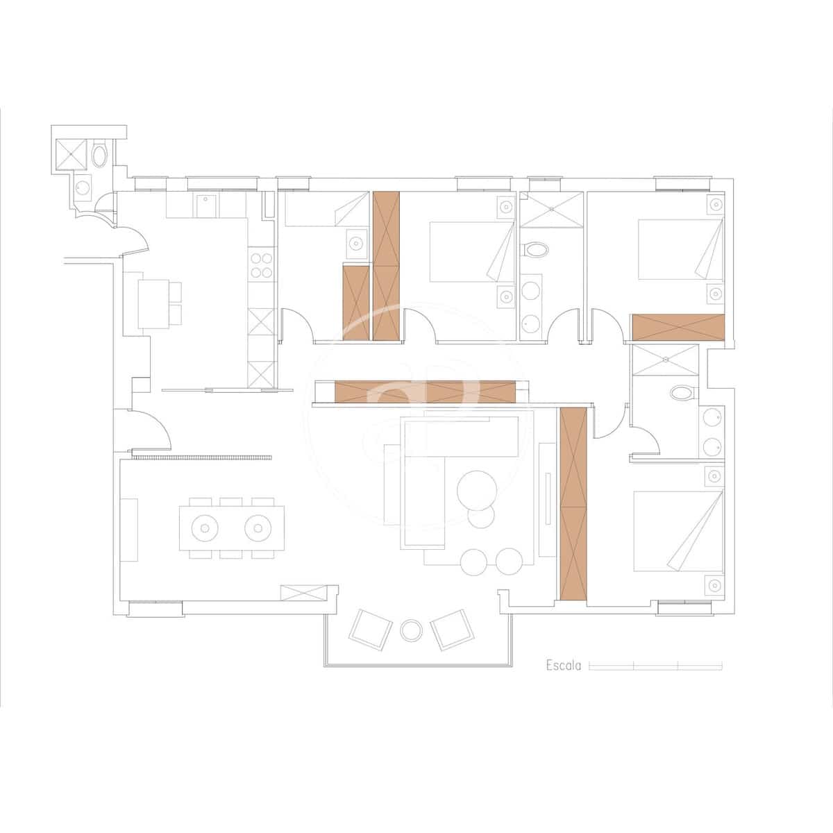 4 makuuhuone Huoneisto myytävänä paikassa Madrid kaupunki - 1 280 000 € (Ref: 9878939)
