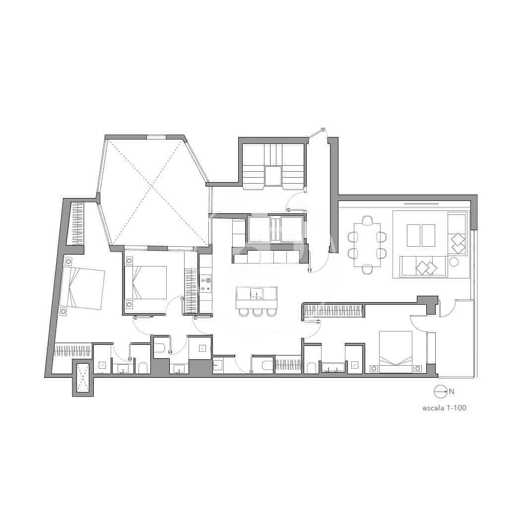 3 camera da letto Appartamento in vendita in Madrid citta - 2.700.000 € (Rif: 9892386)