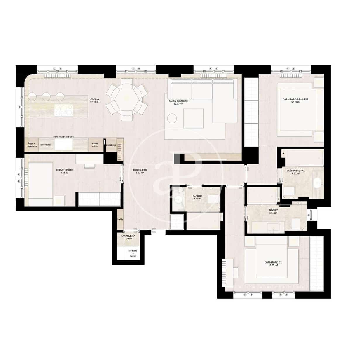 3 soverom Leilighet til salgs i Madrid by - € 1 495 000 (Ref: 9892392)