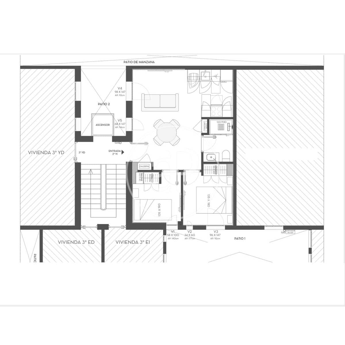 2 soveværelse Lejlighed til salg i Madrid by - € 829.000 (Ref: 9947933)