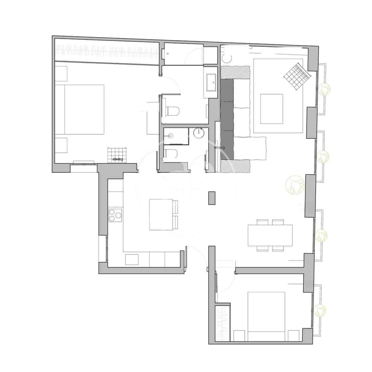 2 bedroom Apartment for rent in Madrid city - € 3,000 (Ref: 9949820)