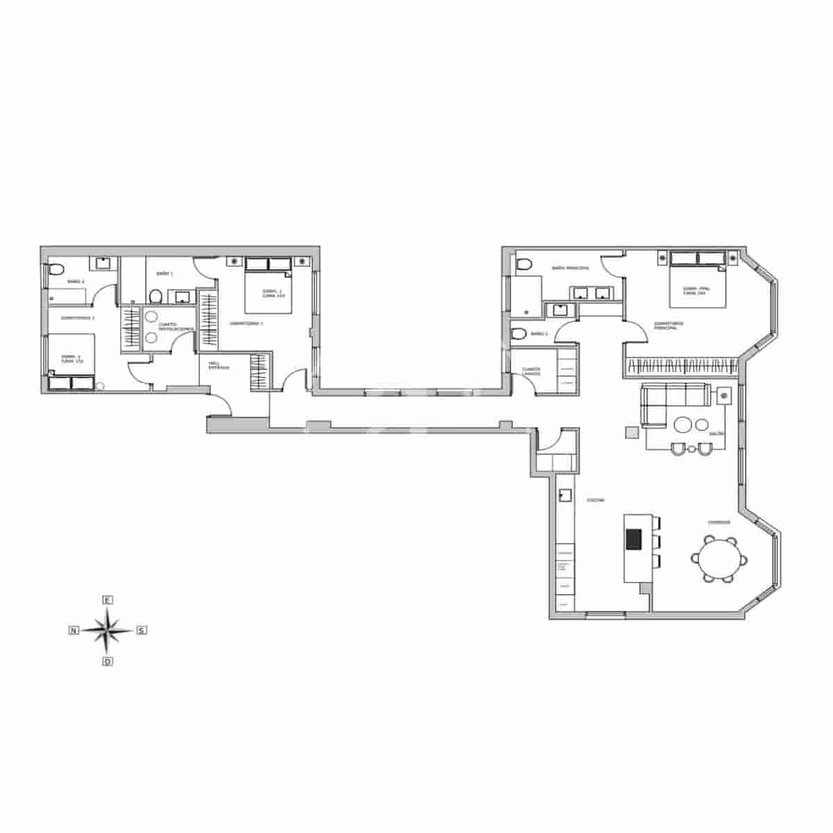 3 camera da letto Appartamento in vendita in Madrid citta - 1.695.000 € (Rif: 9954467)
