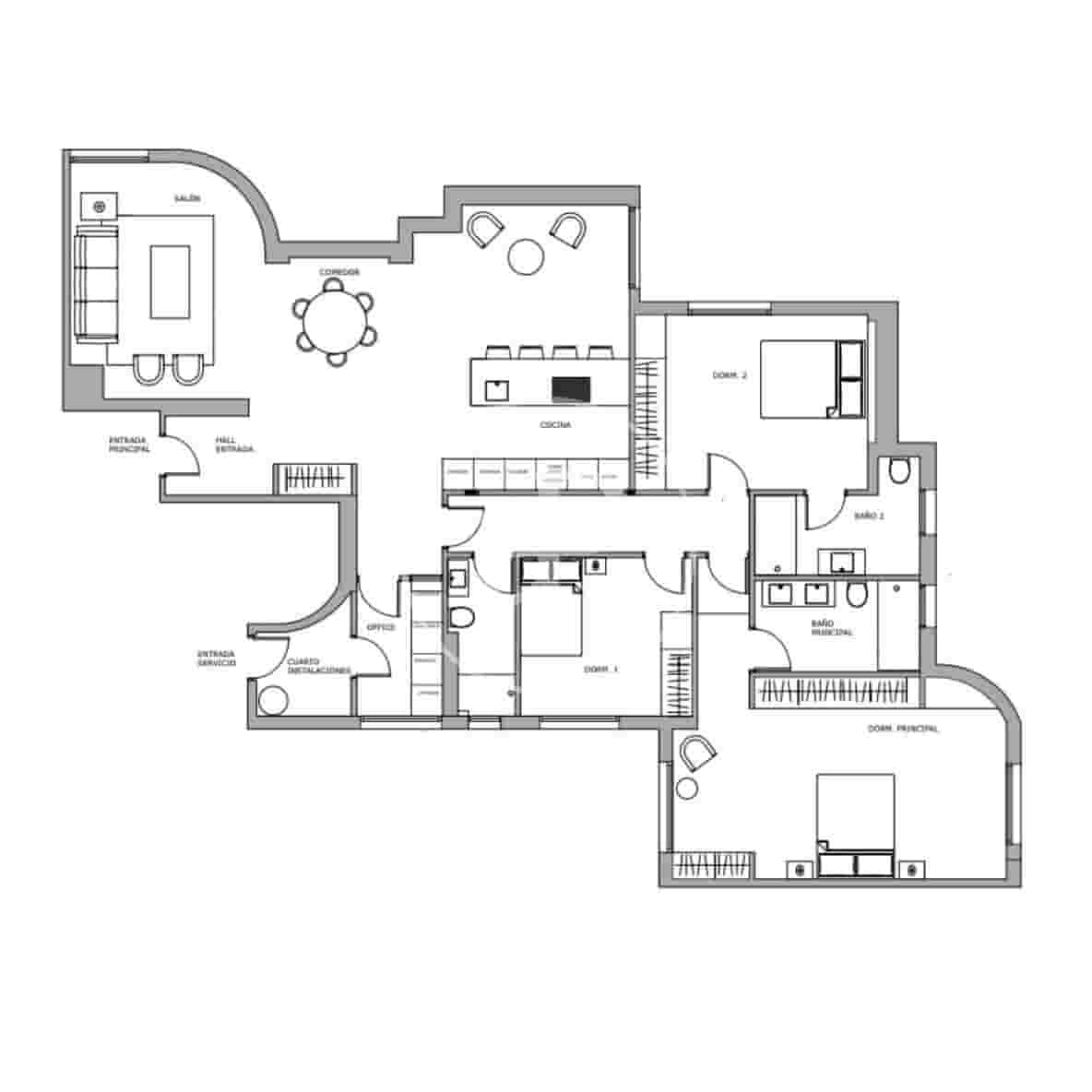 3 camera da letto Appartamento in vendita in Madrid citta - 1.945.000 € (Rif: 9962730)