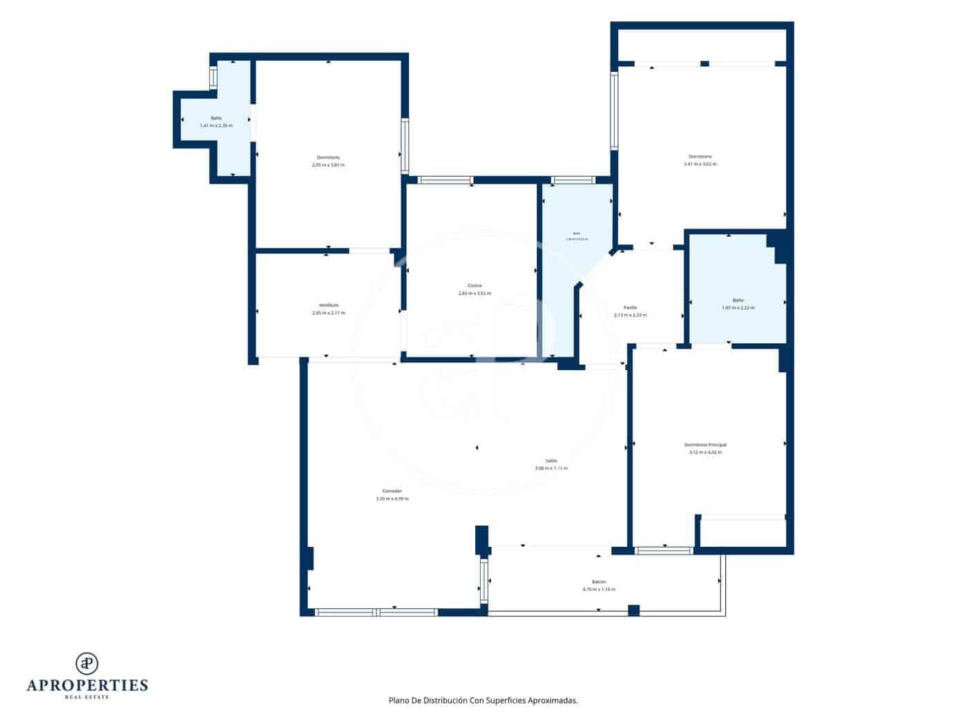 3 soveværelse Lejlighed til leje i Madrid by - € 3.300 (Ref: 9975451)