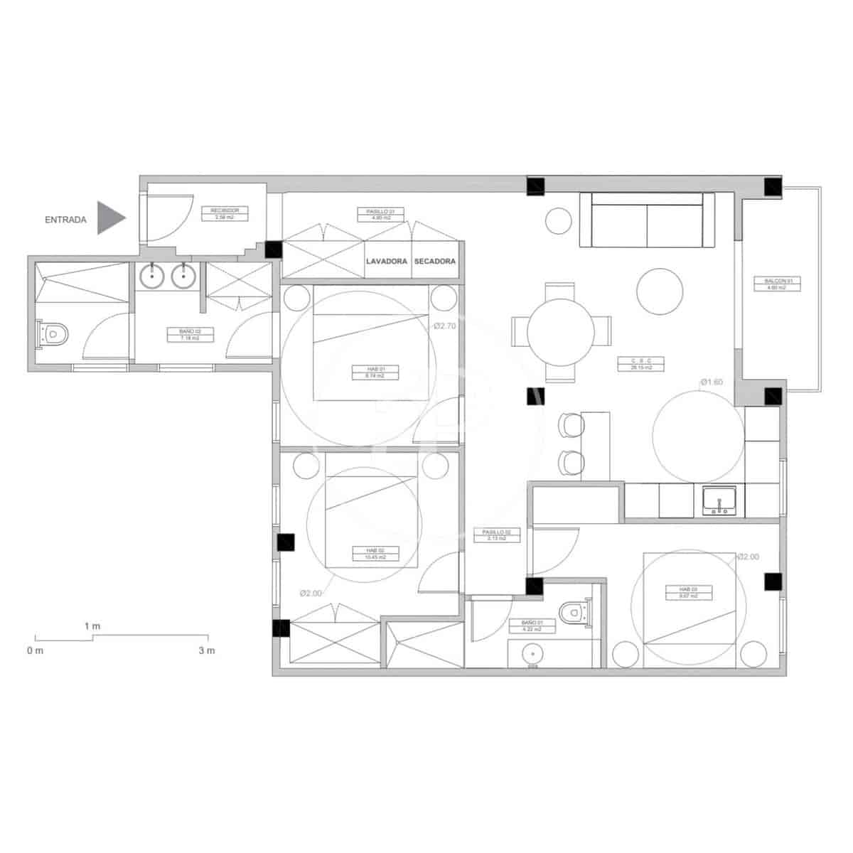 3 soverom Leilighet til salgs i Madrid by - € 1 000 000 (Ref: 9983031)