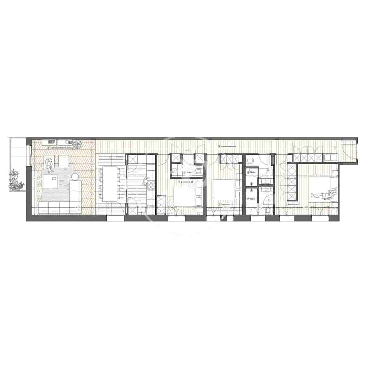 Apartamento de 3 habitaciones en Madrid ciudad en venta - 1.395.000 € (Ref: 9986879)