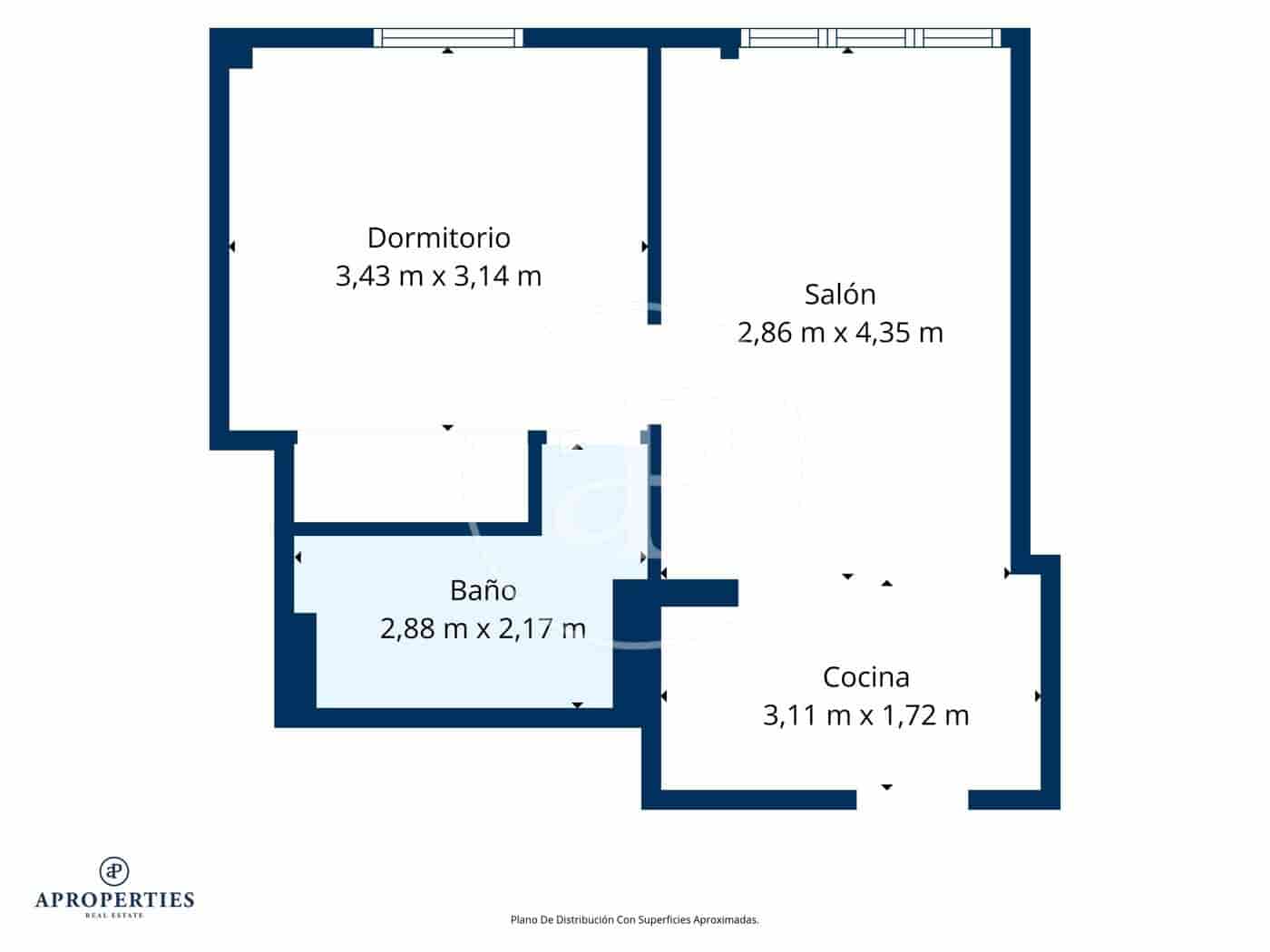 Appartement de 1 chambre à louer à Madrid ville - 1 500 € (Ref: 9990741)