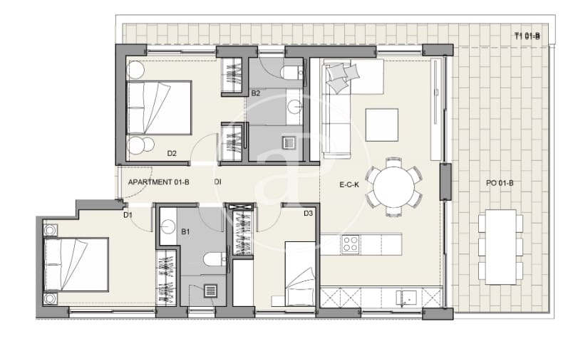 Lejlighed til salg i Palma de Mallorca med swimmingpool - € 1.050.250 (Ref: 8999846)