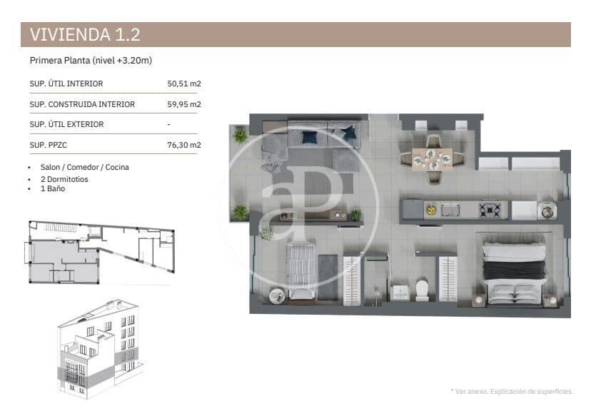 2 soveværelse Lejlighed til salg i Palma de Mallorca - € 370.000 (Ref: 9648146)