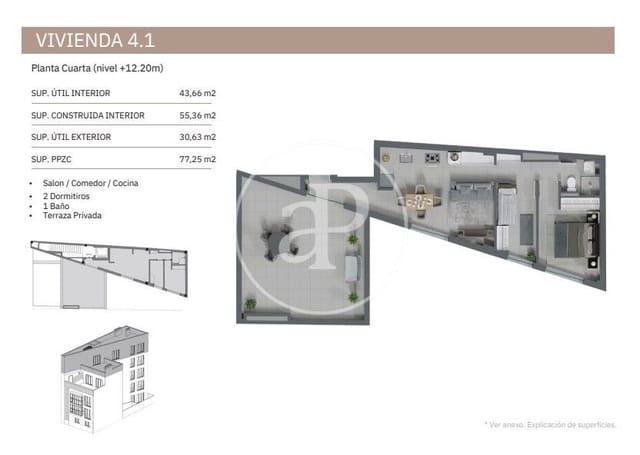 2 Zimmer Apartment zu verkaufen in Son Cotoner, Palma de Mallorca - 335.000 € (Ref: 9648148)