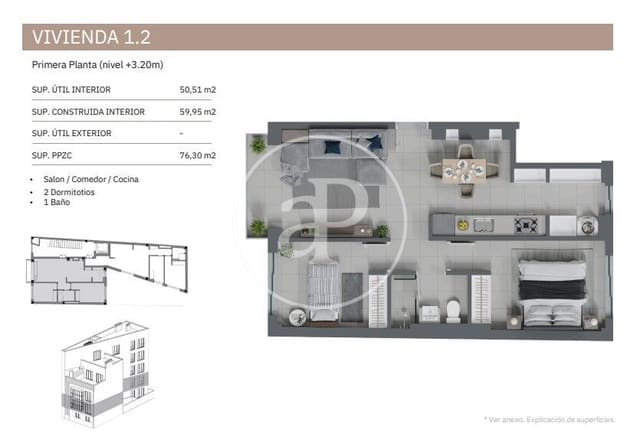 2 Zimmer Apartment zu verkaufen in Son Cotoner, Palma de Mallorca - 370.000 € (Ref: 9648149)