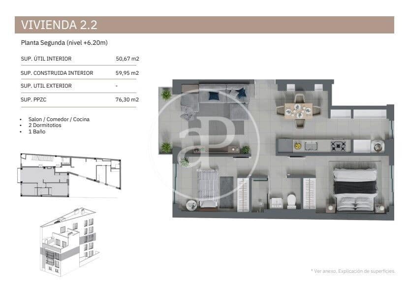 2 soveværelse Lejlighed til salg i Palma de Mallorca - € 375.000 (Ref: 9648151)