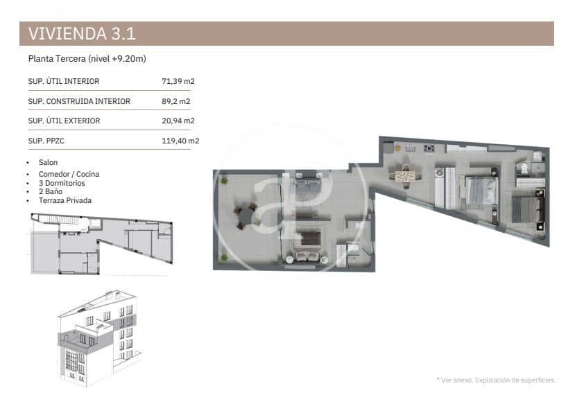 2 sovrum Lägenhet till salu i Palma de Mallorca - 550 000 € (Ref: 9648152)