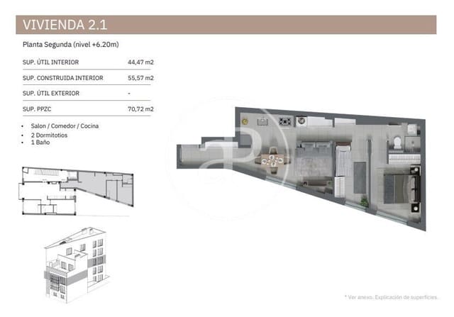 2 Zimmer Apartment zu verkaufen in Son Cotoner, Palma de Mallorca - 425.000 € (Ref: 9648153)
